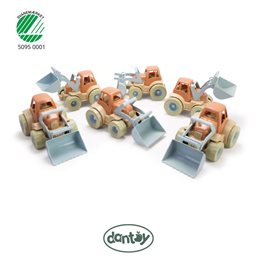 Dantoy Svanemærket Bioplast Traktor m/grab - 6 stk.