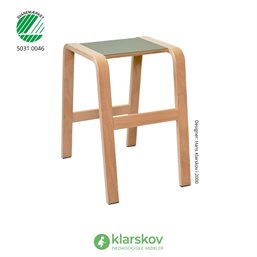 Svanemærket Panuline Taburet 52 cm. (olive 4184 linoleum sæde)